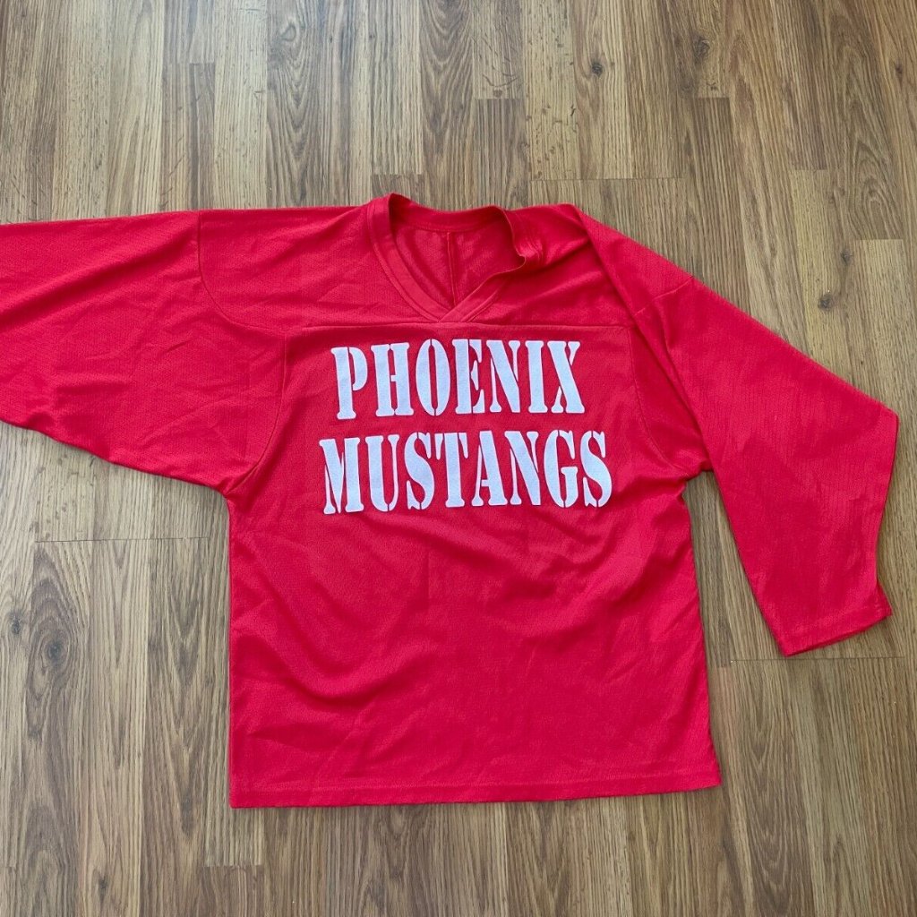 Phoenix Mustangs #11 Wchl Hockey Vintage Ccm Size Small Practice Hockey Jersey!